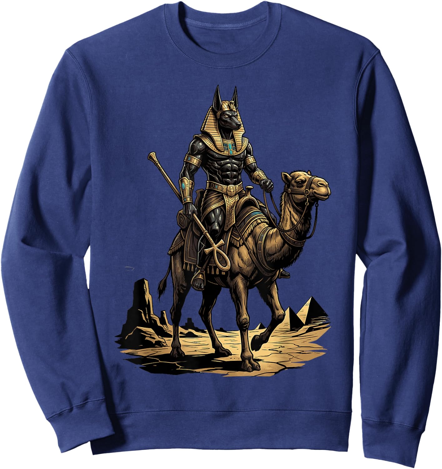 Anubis God Egyptian Diety Egyptian Mythology Ancient Egypt Sweatshirt - Sweatshirt | Navy