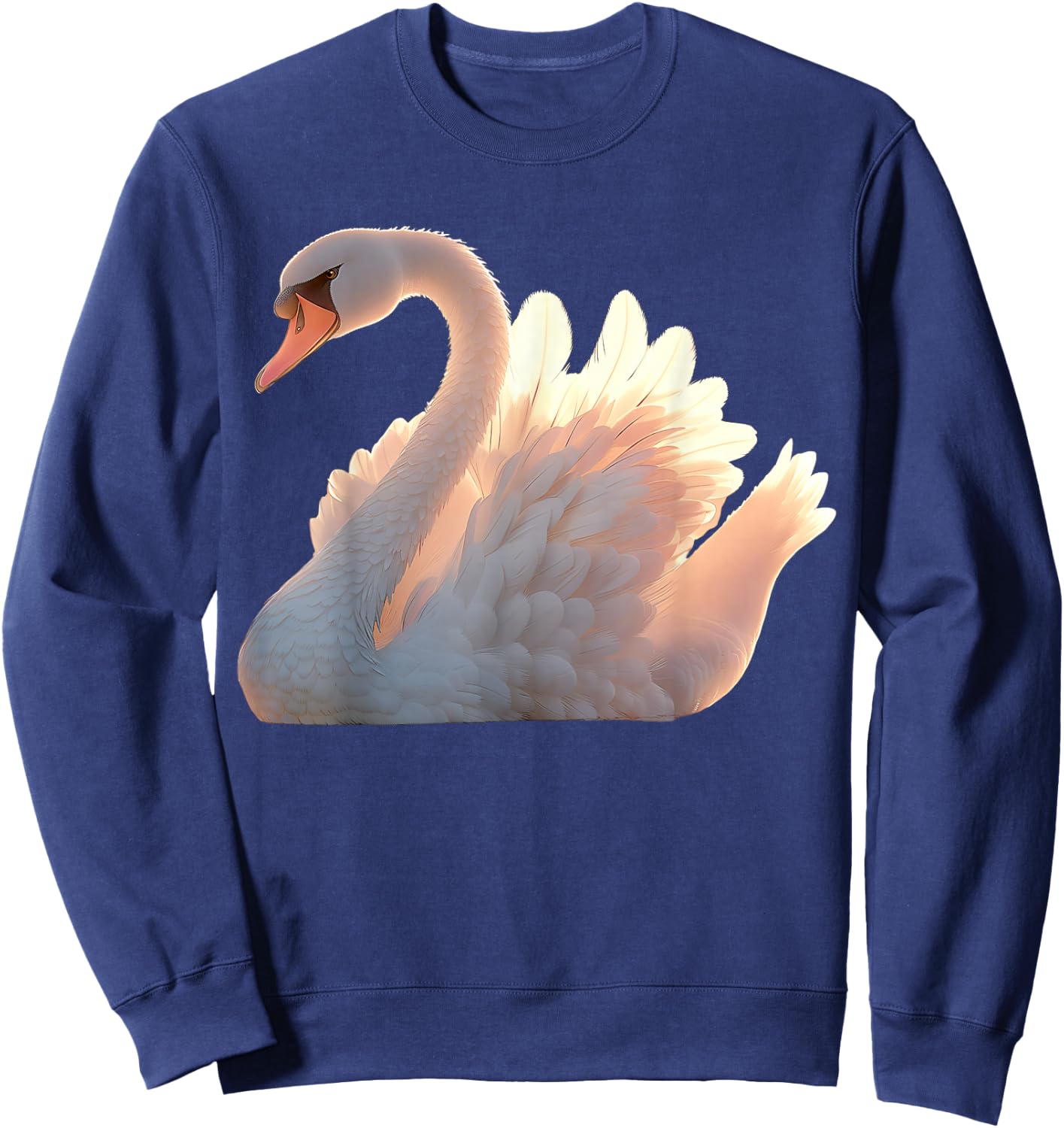 Swan White Mute Swans Goose Duck Swan Sweatshirt - Sweatshirt | Navy