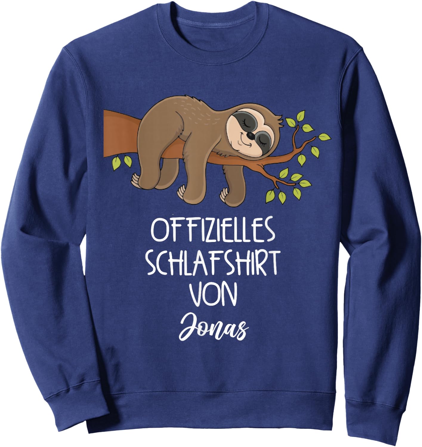 Jonas Official Sleepshirt Nightdress Sloth , black Sweatshirt - Sweatshirt | Navy