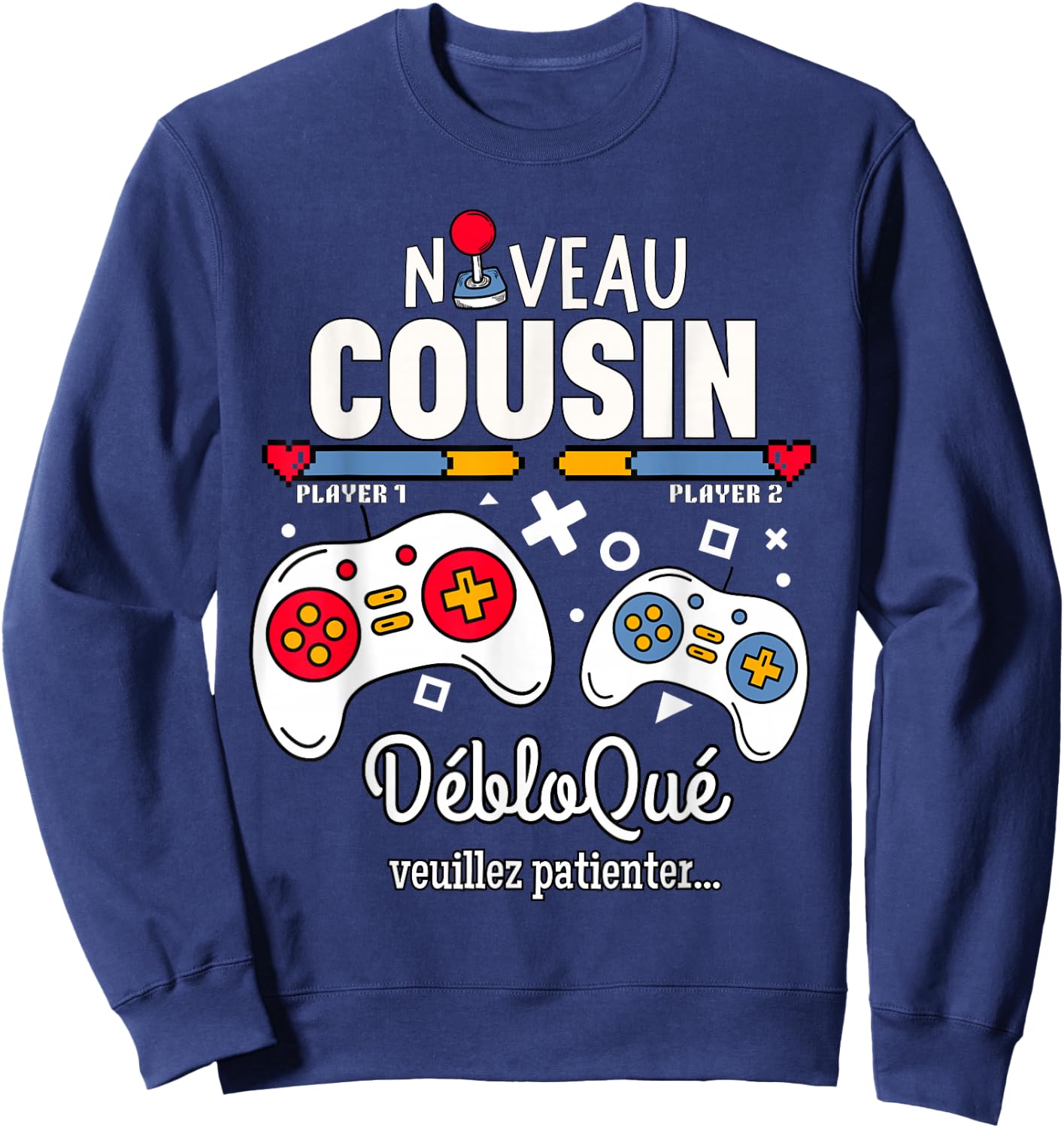 Future Cousin 2025 Gift Soon Cousin Gamer Humor , Black, S Sweatshirt - Sweatshirt | Navy