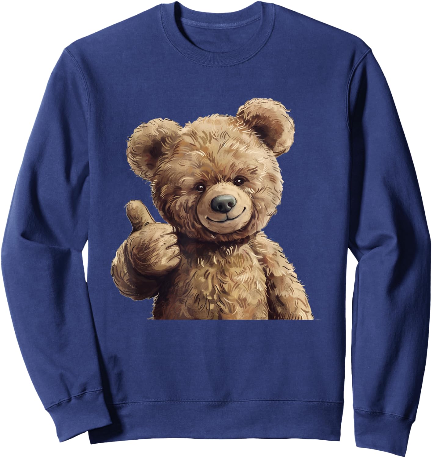 Cool Teddy Bear with Thumb , black, S Sweatshirt - Sweatshirt | Navy