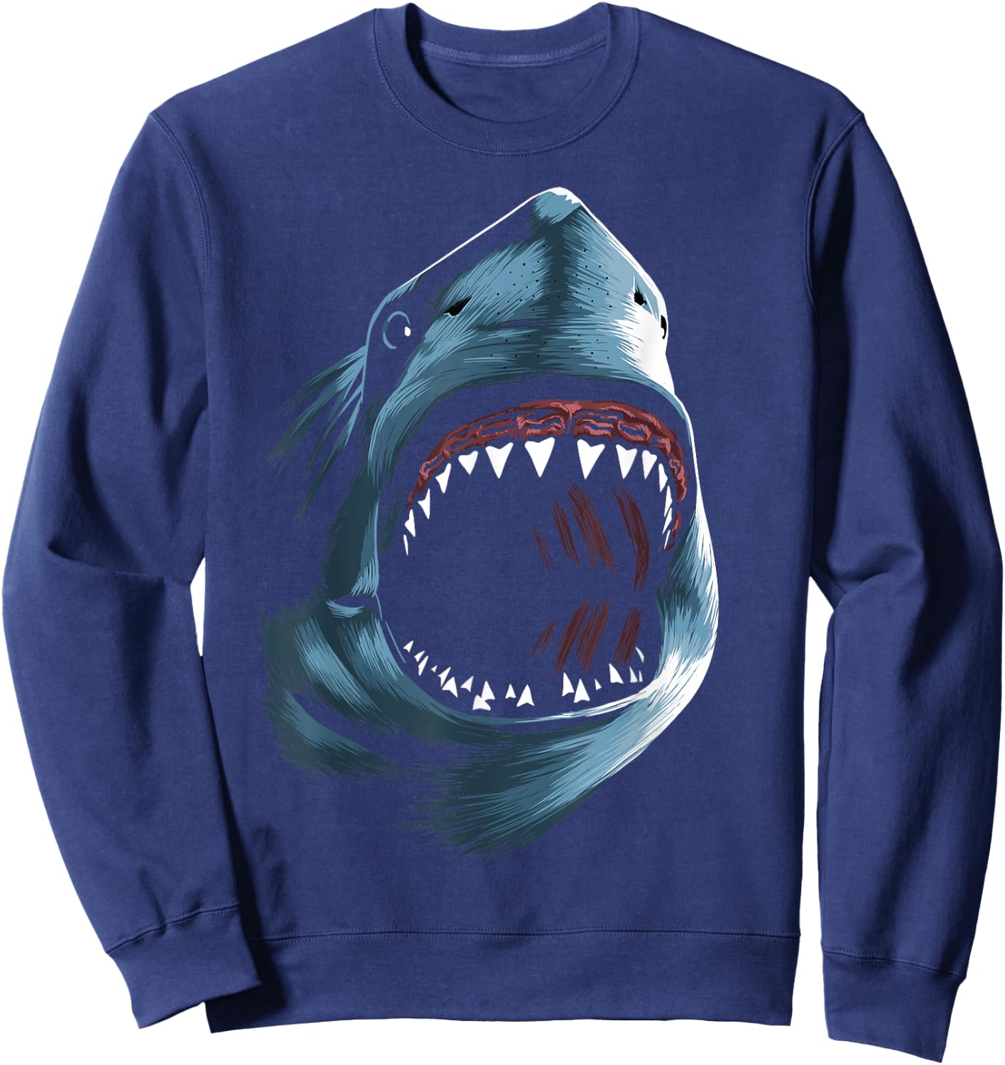 Great shark white attack Sweatshirt - Sweatshirt | Navy