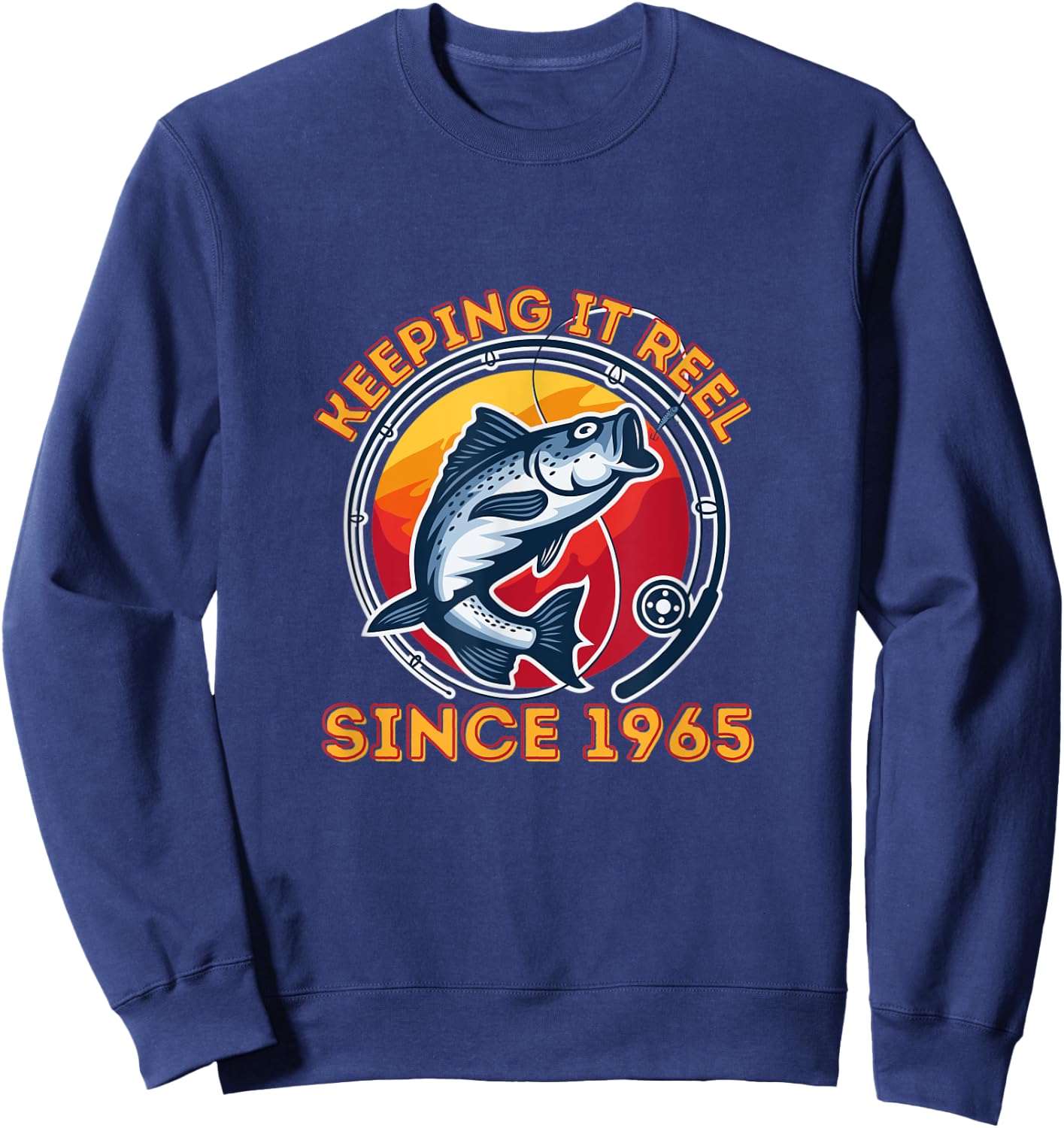 Keeping It Reel Since 1965 - Fun Fishing Sweatshirt - Sweatshirt | Navy