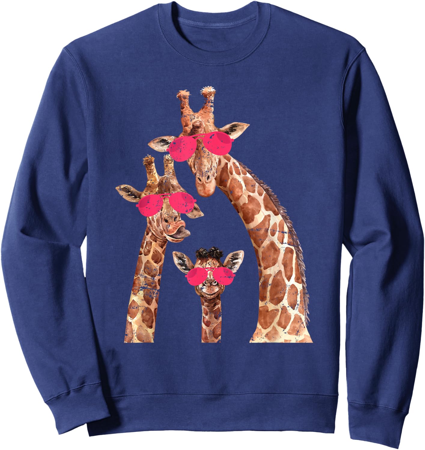 Giraffe Family Giraffe Sweatshirt - Sweatshirt | Navy