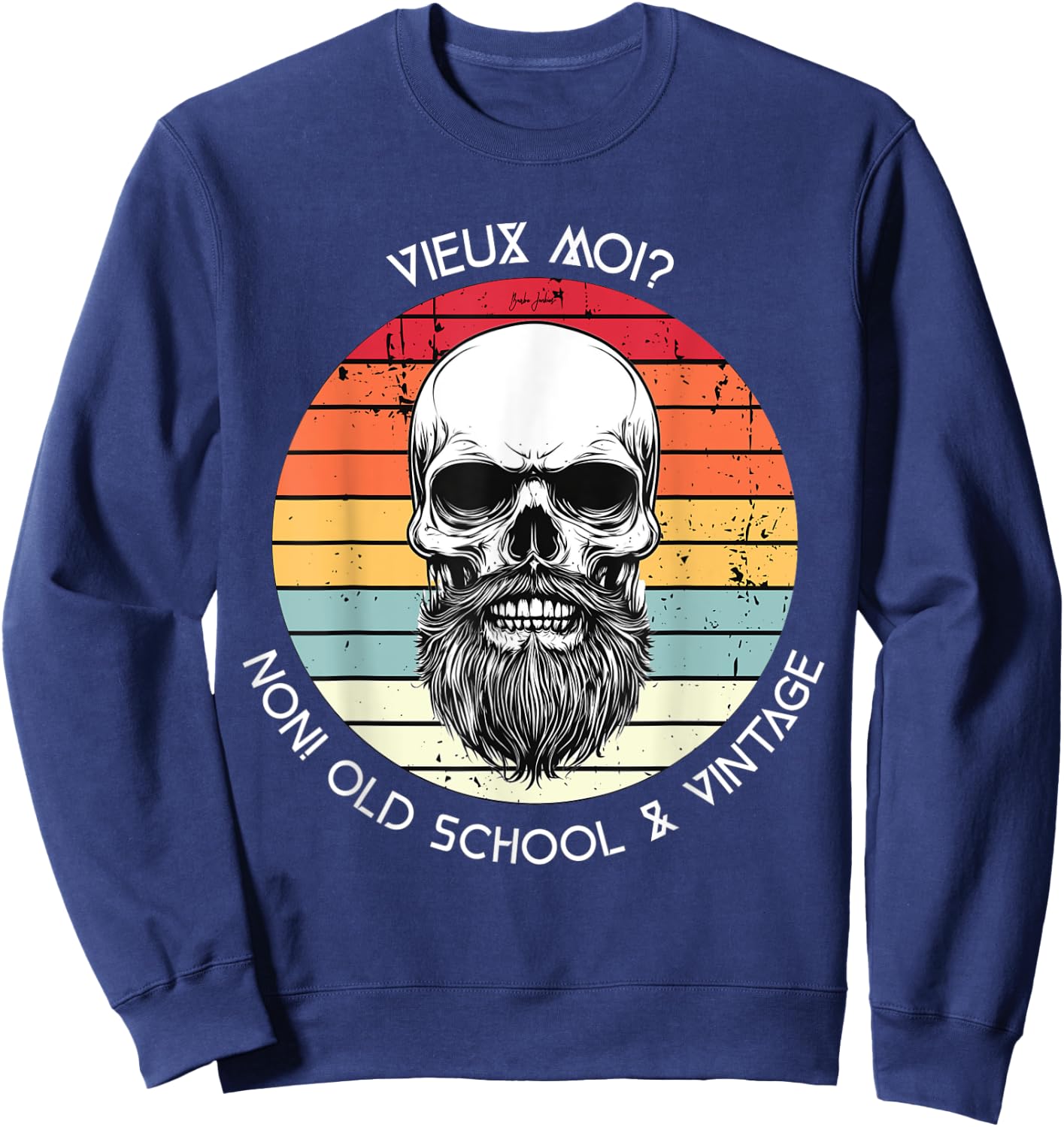 Old Me? No! Old School & Vintage Husband Gift , Black, S Sweatshirt - Sweatshirt | Navy