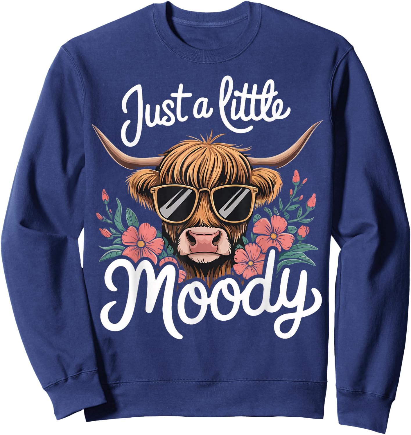 Cow Just A Little Moody Sweatshirt - Sweatshirt | Navy