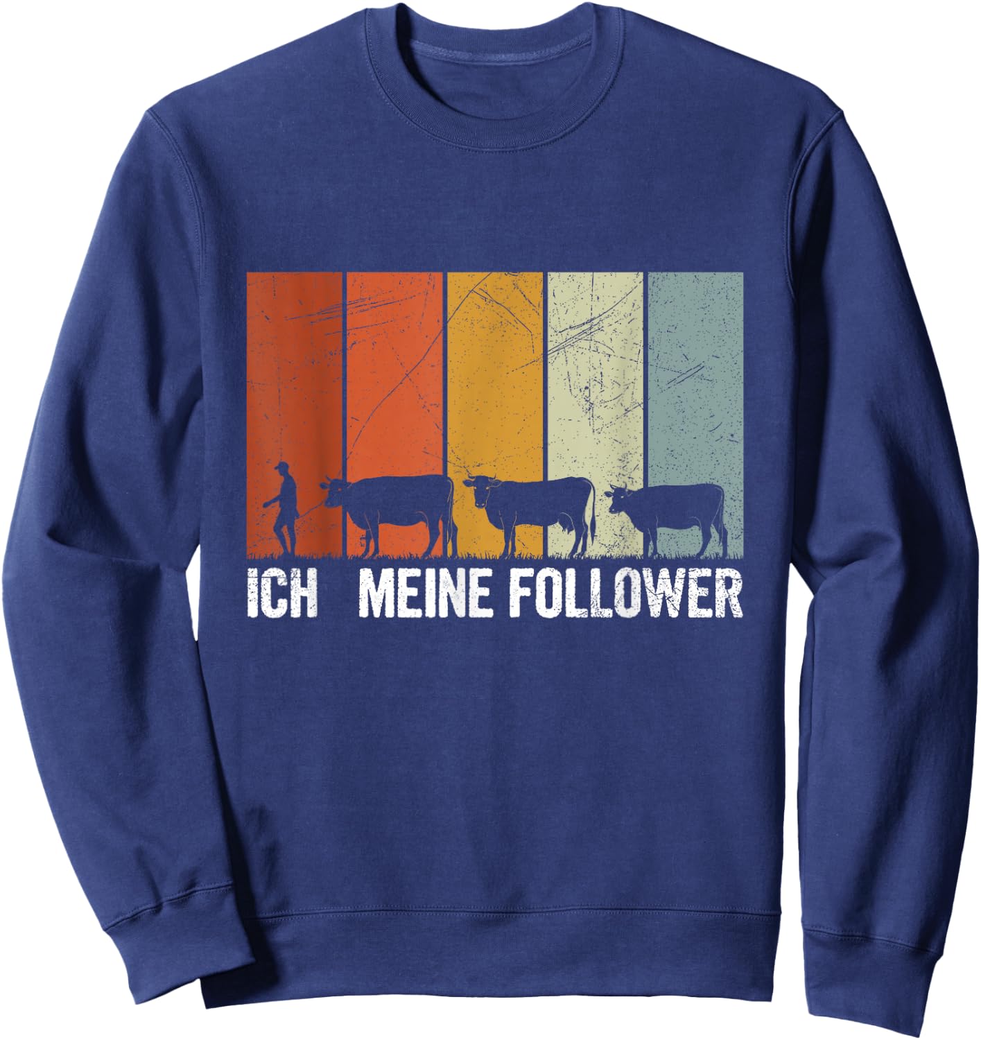 Men's with German Text "Ich Meine Follower Reef Farmer" Sweatshirt - Sweatshirt | Navy