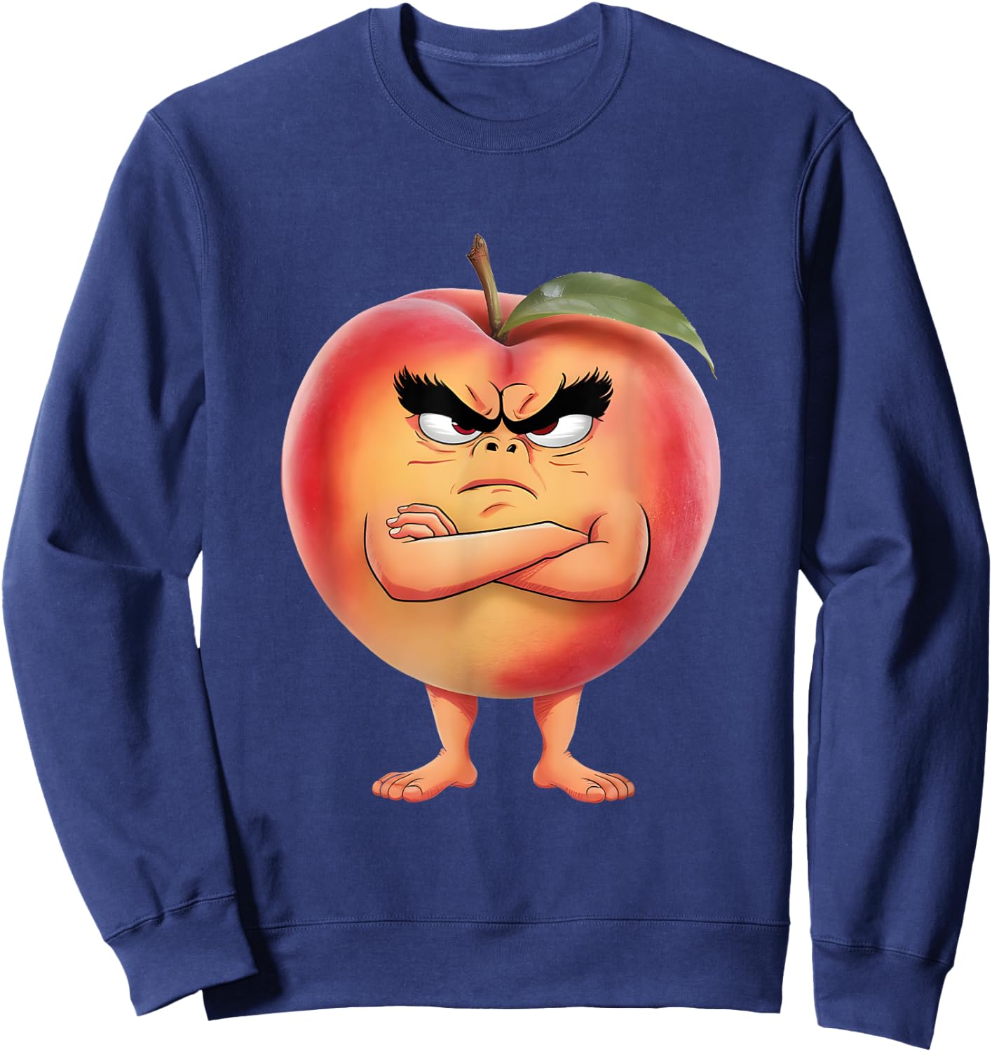 Fruits à la pêche en colère Sweatshirt - Sweatshirt | Navy