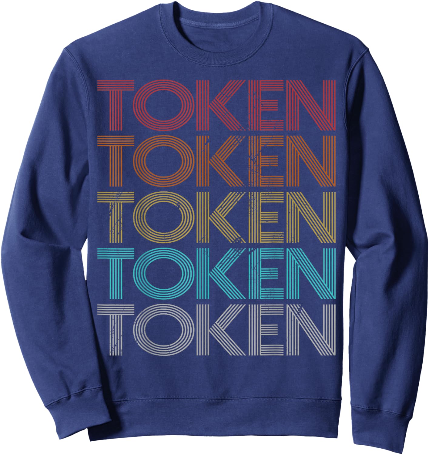 Retro Vintage Token Sweatshirt - Sweatshirt | Navy