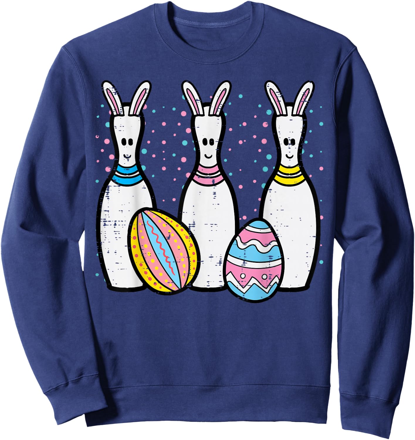 Easter Bowling Egg Hunting Funny Bowler Men Women Kids Youth Sweatshirt - Sweatshirt | Navy