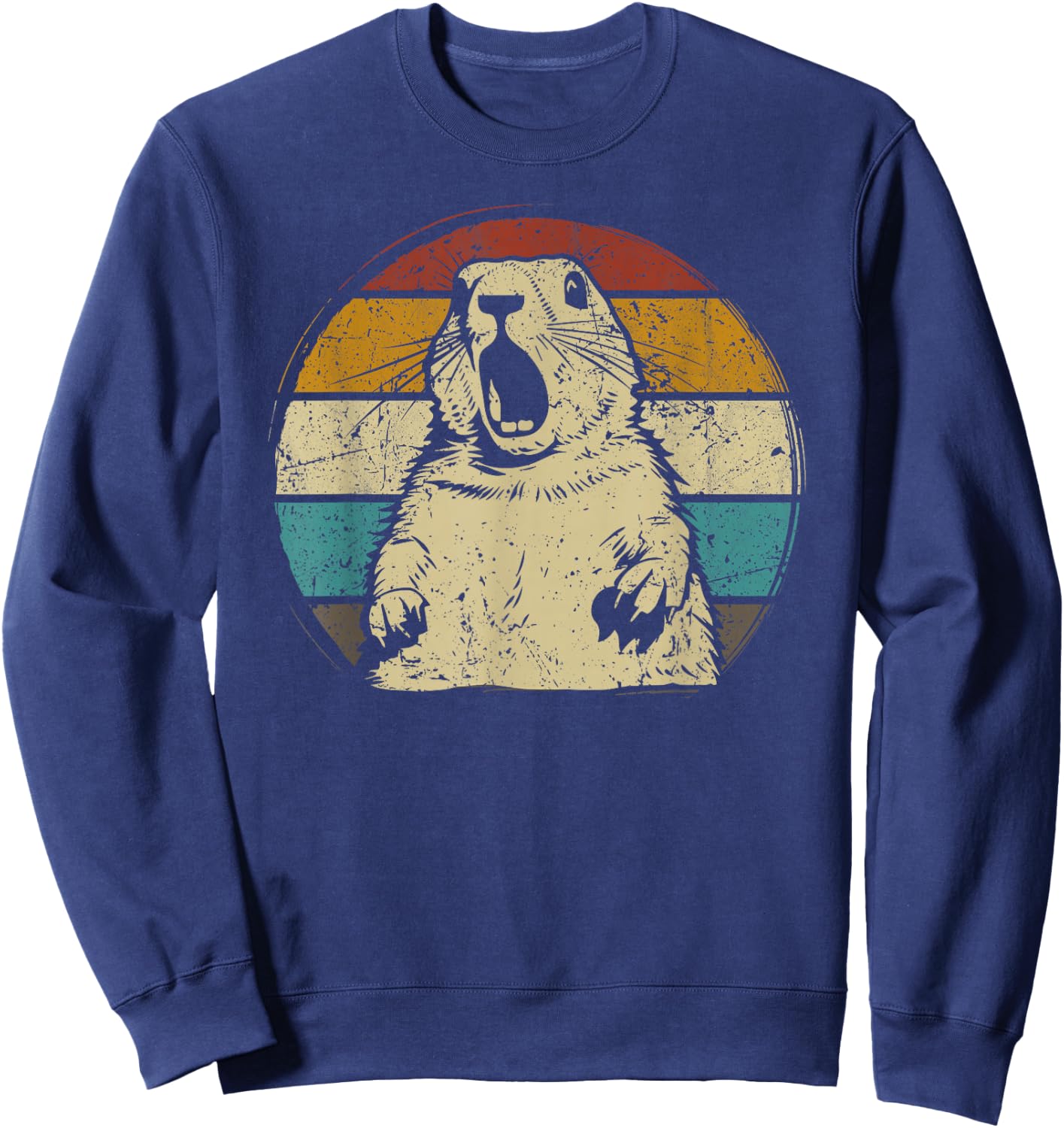 Prairie dog vintage for Prairie Dog Lover 60s 70s Retro Sweatshirt - Sweatshirt | Navy