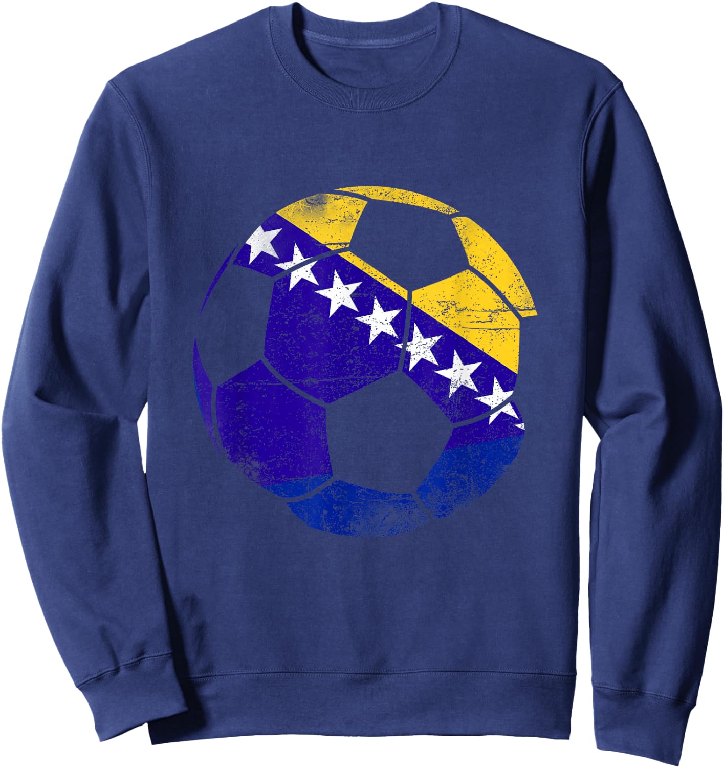 Bosnien-Fußball, Bosnien, Bosnien-Flagge. Sweatshirt - Sweatshirt | Navy