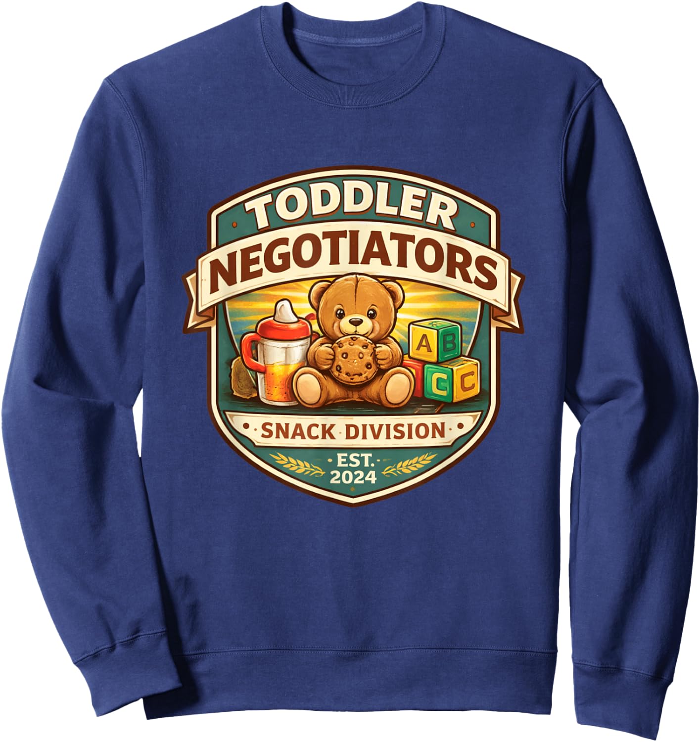 Professional Toddler Negotiator Funny Parenting Quotes Sweatshirt - Sweatshirt | Navy