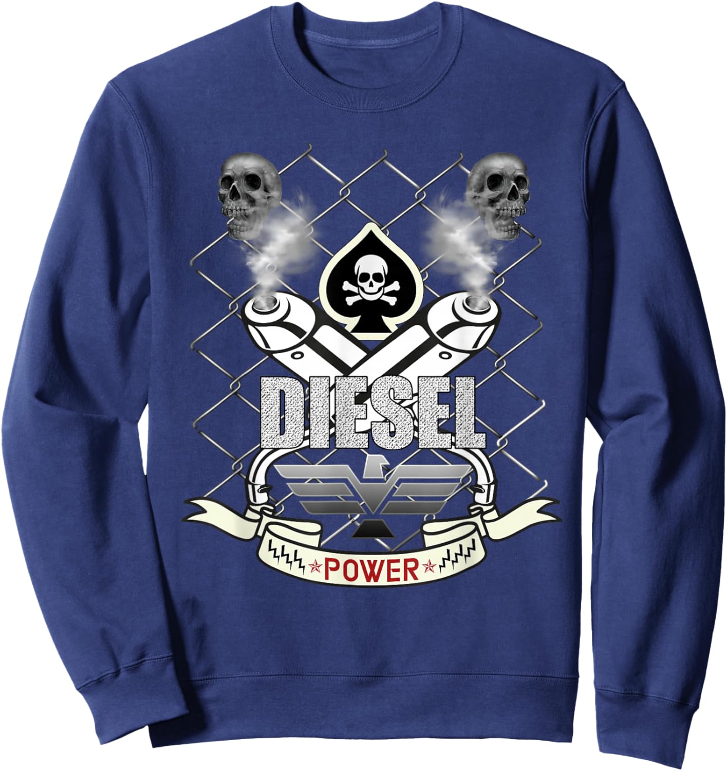 Diesel Power Skull Design , black Sweatshirt - Sweatshirt | Navy
