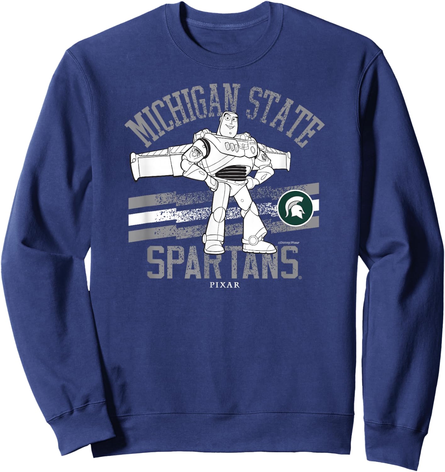 Michigan State Spartans Buzz Lightyear Vintage Dark Heather Sweatshirt - Sweatshirt | Navy