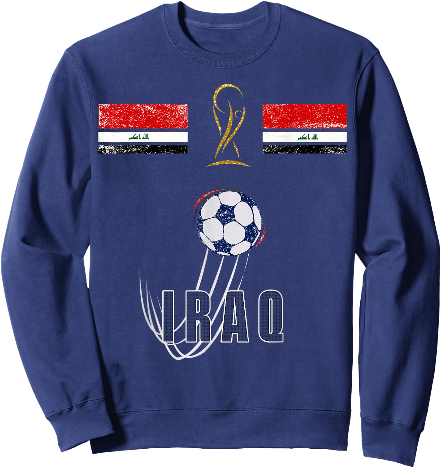 Iraq Flag Iraqi Pride Lovers Retro Sweatshirt - Sweatshirt | Navy