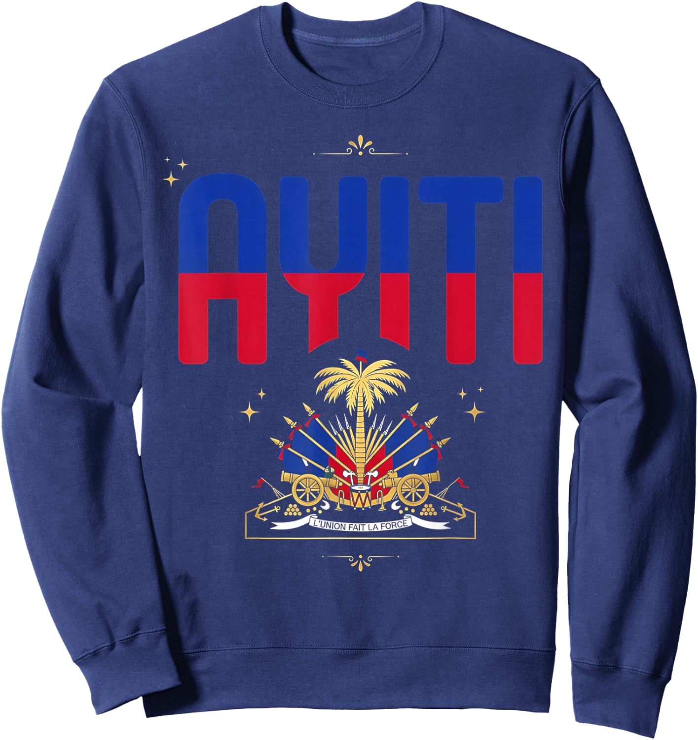 Haiti Pride Coat of Arms Sweatshirt - Sweatshirt | Navy