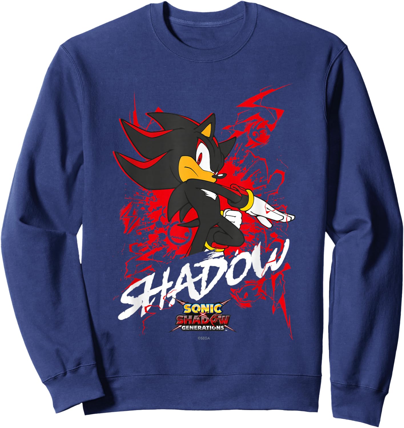 Sonic the Hedgehog, Sonic X Shadow Generations Shadow , black Sweatshirt - Sweatshirt | Navy