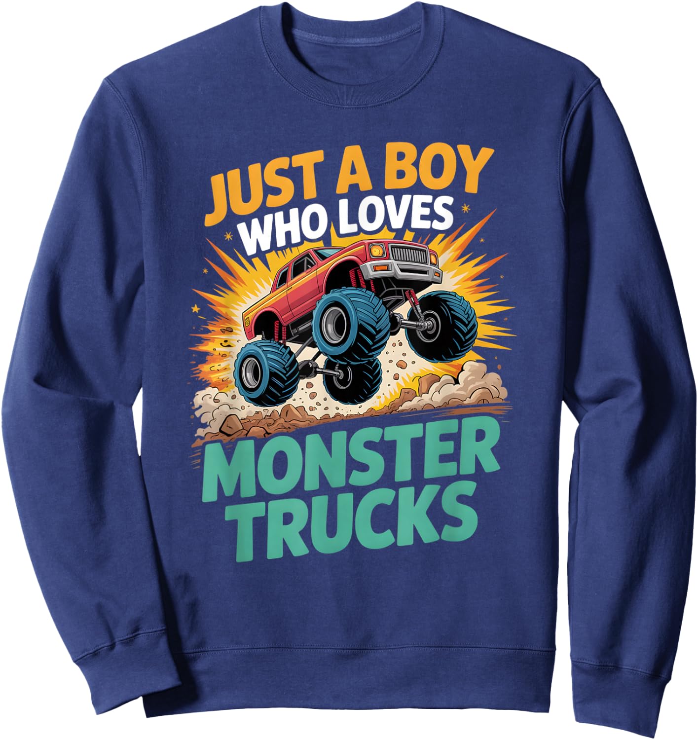Boys Monster Truck Sweatshirt - Sweatshirt | Navy