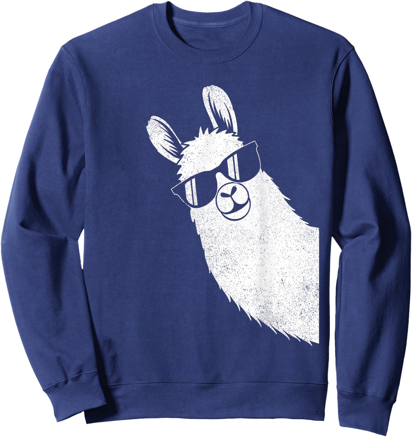 Llama With Sunglasses - Zookeeper Zoologist Wildlife Sweatshirt - Sweatshirt | Navy