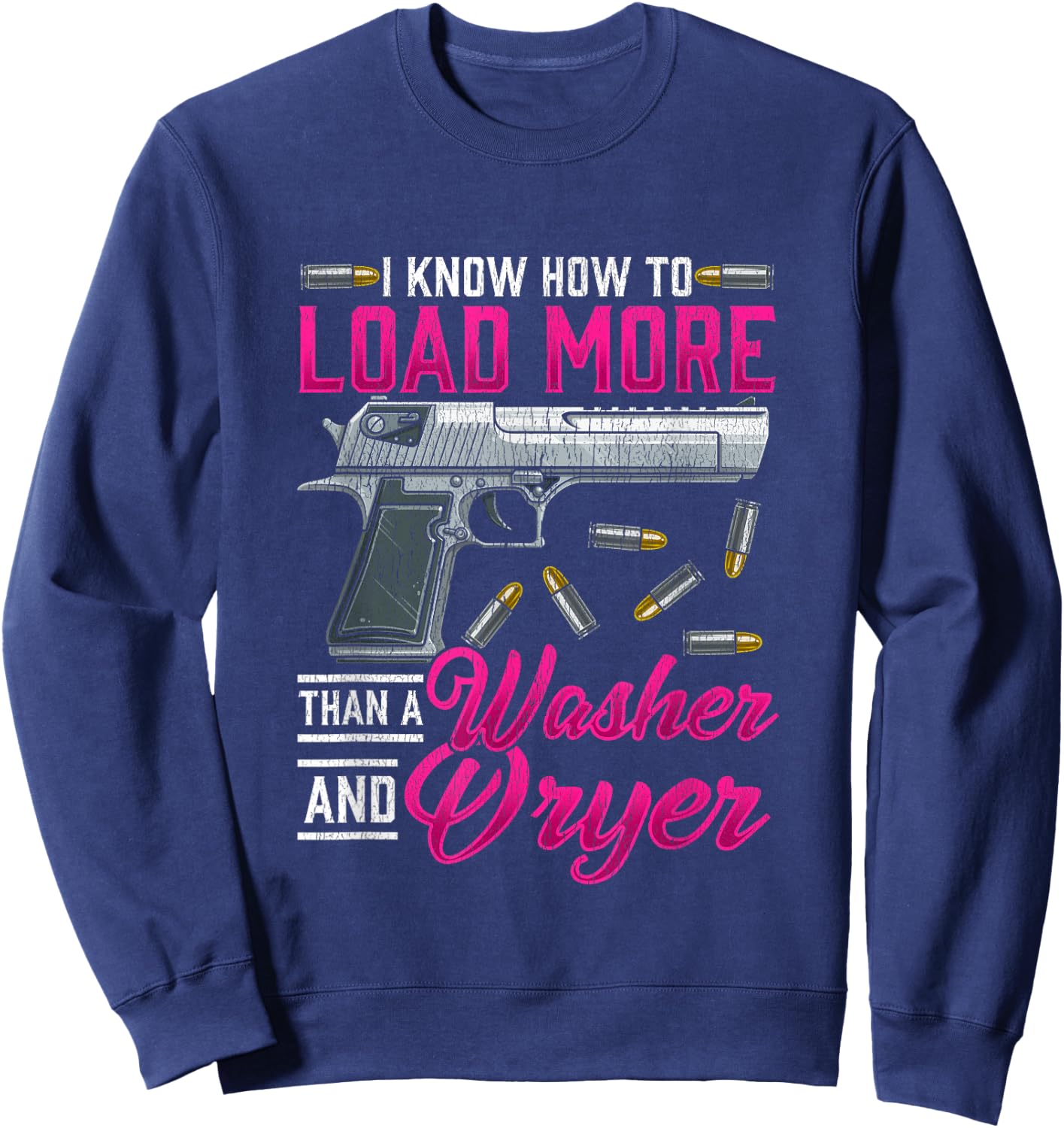 Funny Gun Lover Women Shooting Enthusiast Small Sweatshirt - Sweatshirt | Navy