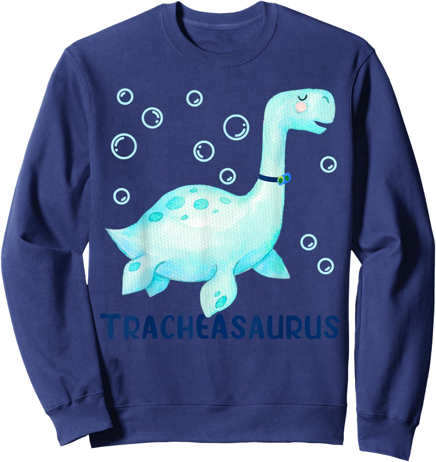 Tracheasaurus Tracheostomy Awareness Sweatshirt - Sweatshirt | Navy
