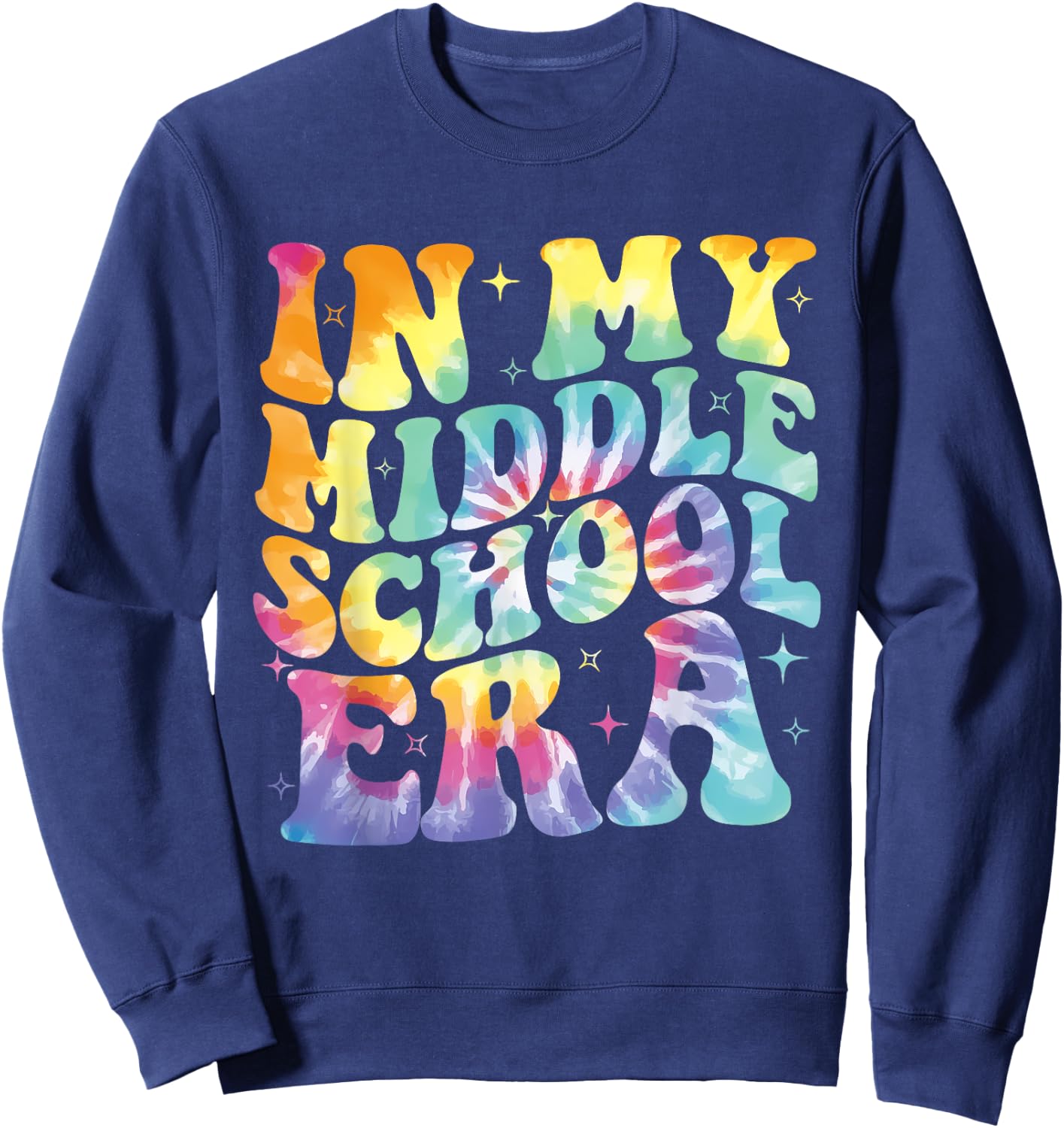 In My Middle School Era Back To School Teacher Groovy Women Kids Sweatshirt - Sweatshirt | Navy