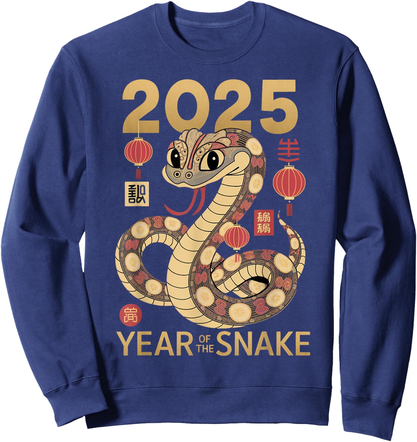 Chinese New Year Zodiac Sign Year Of The Snake 2025 Sweatshirt - Sweatshirt | Navy