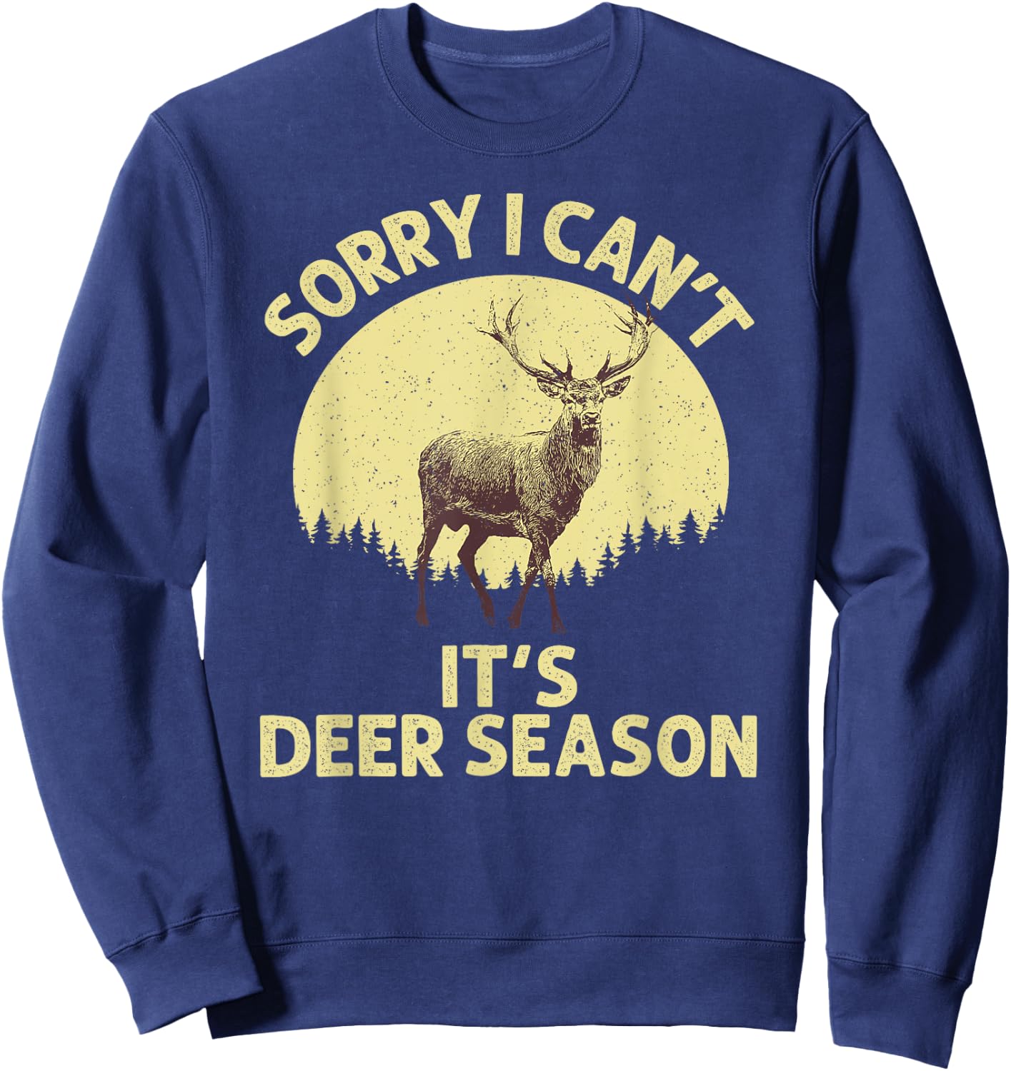 Deer Hunting Art Women Wildlife Hunter Deer Hunting Sweatshirt - Sweatshirt | Navy