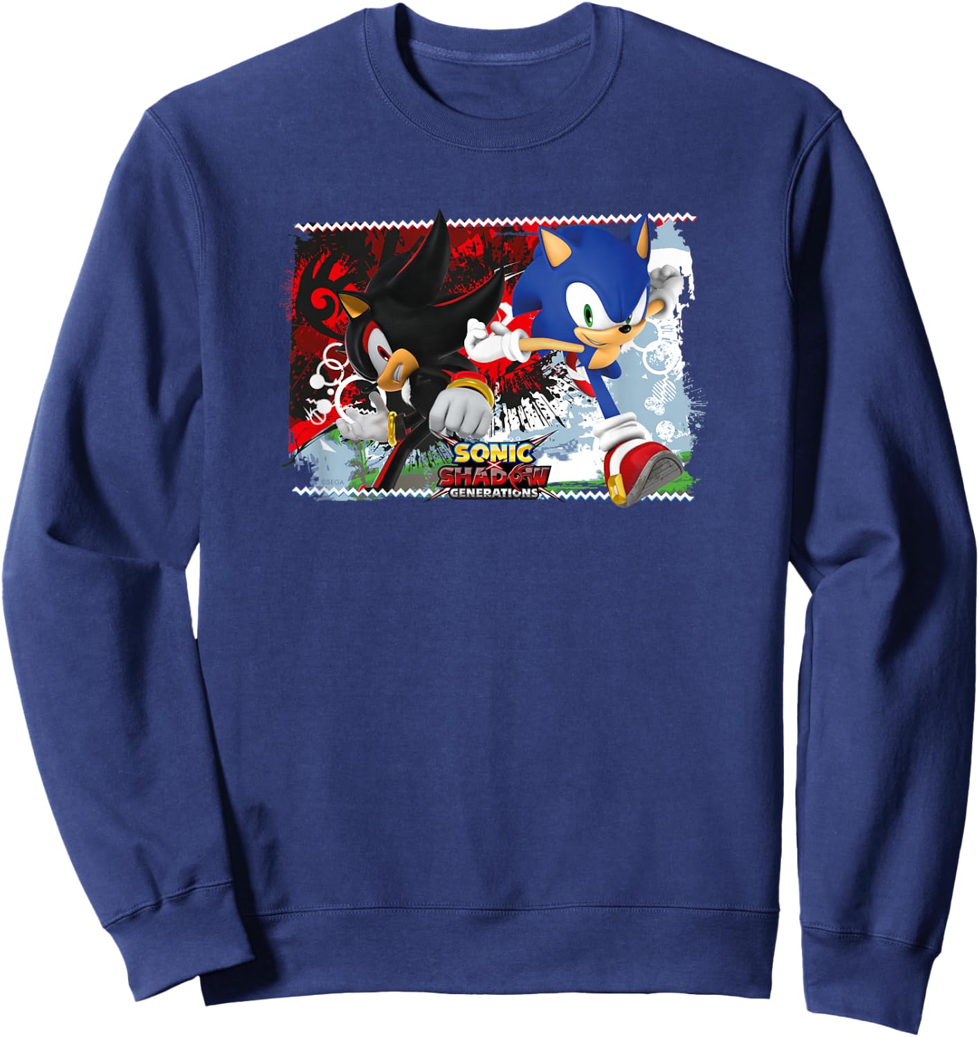 Sonic The Hedgehog, Sonic X Shadow Generations - Split Sweatshirt - Sweatshirt | Navy