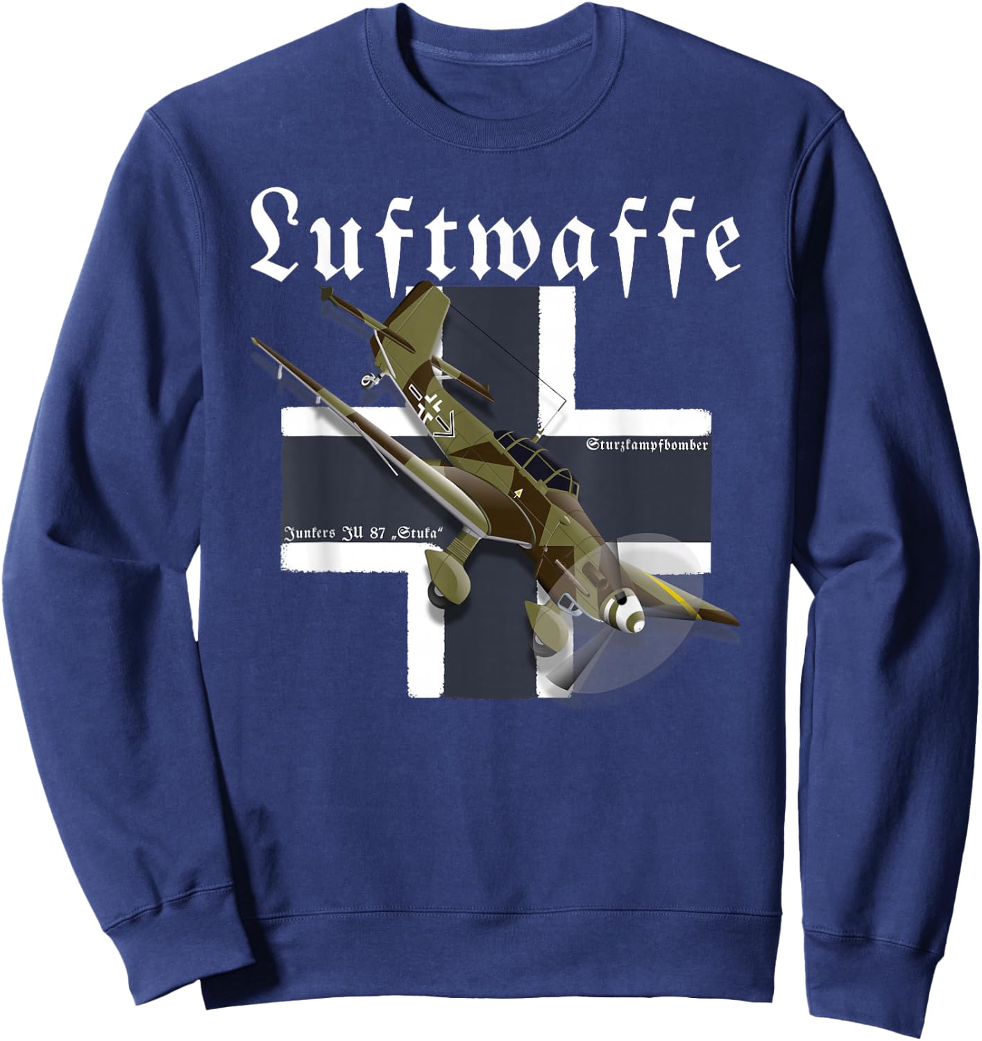 German Warbird I Junkers Ju 87 Stuka I WW2 Flugzeuge Sweatshirt - Sweatshirt | Navy