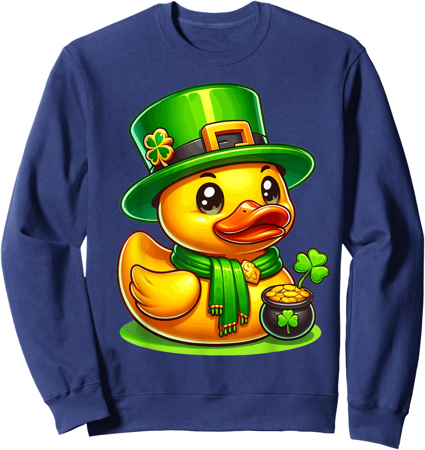 St Patricks Day Yellow Rubber Duck Cruise Ship Cruising Sweatshirt - Sweatshirt | Navy