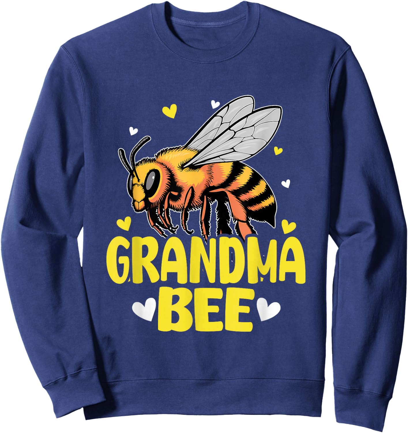Grandma Bee Cute Beekeeping Birthday Party Matching Family Sweatshirt - Sweatshirt | Navy