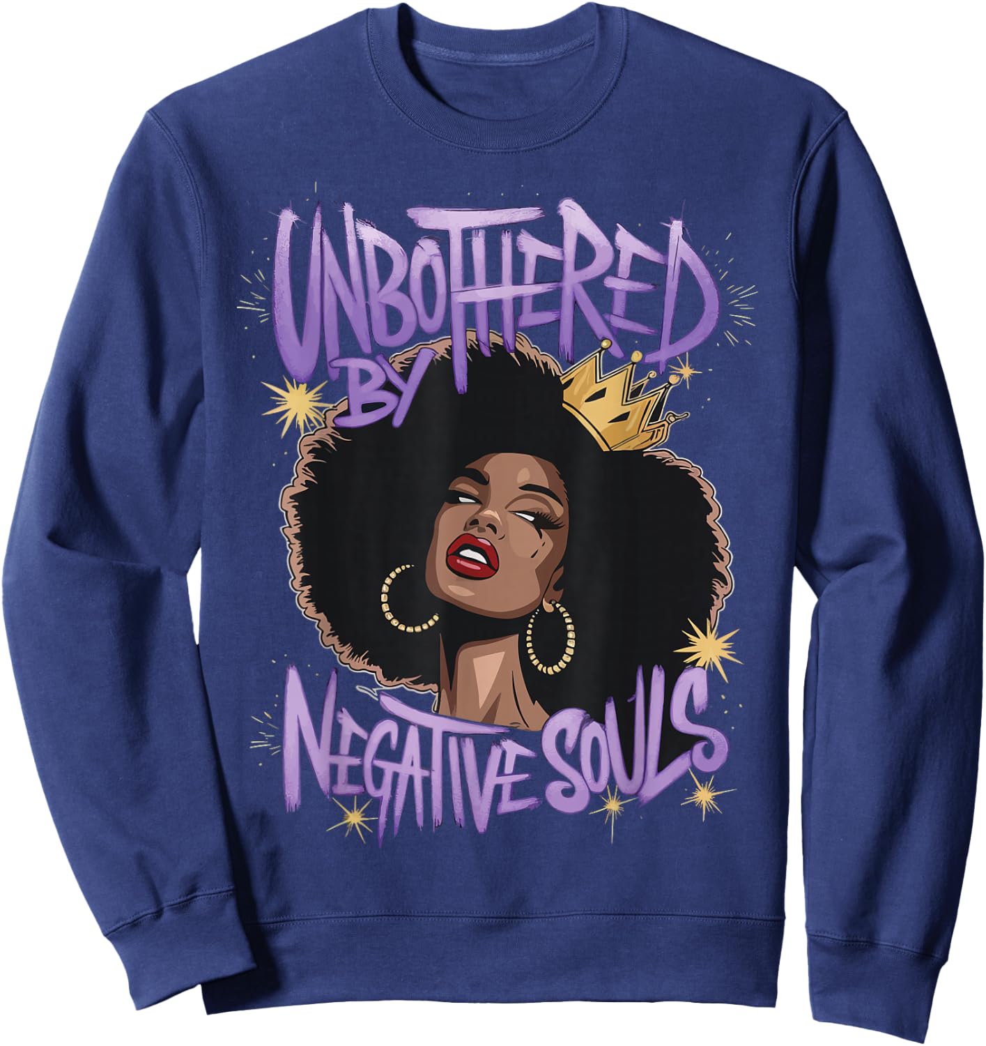 Unbothered By Negative Souls Sweatshirt - Sweatshirt | Navy