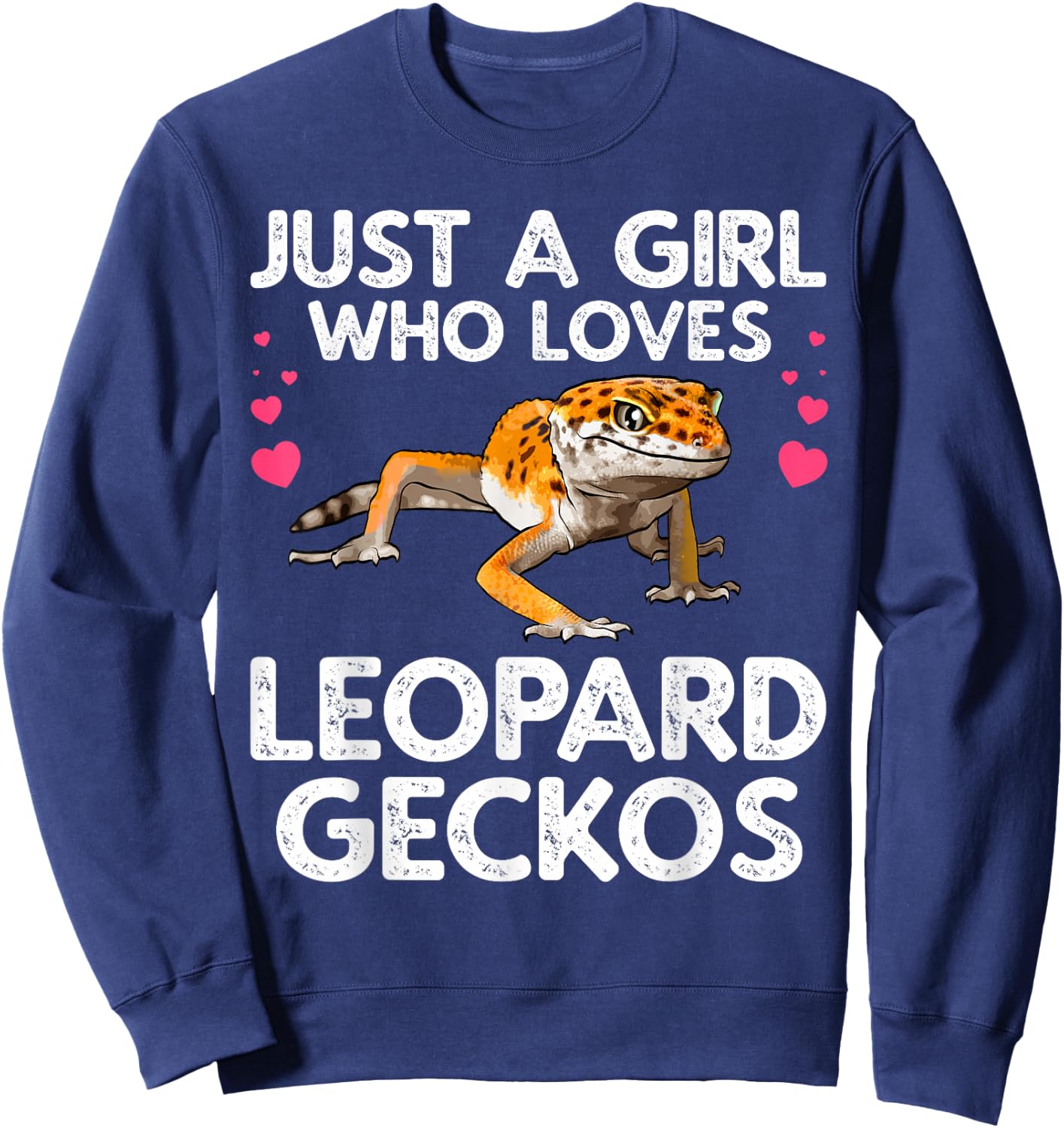 Cute Leopard Gecko Art Girls Leopard Gecko Lover Sweatshirt - Sweatshirt | Navy