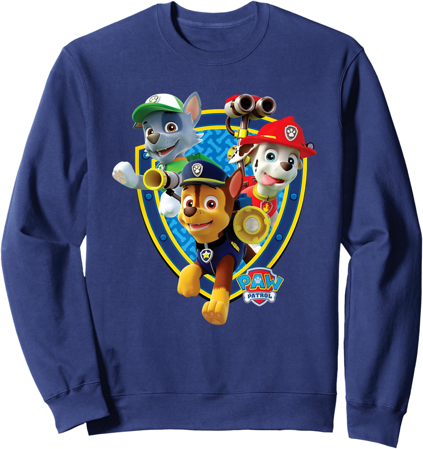 Badge With Chase, Rocky, & Marshall Sweatshirt - Sweatshirt | Navy