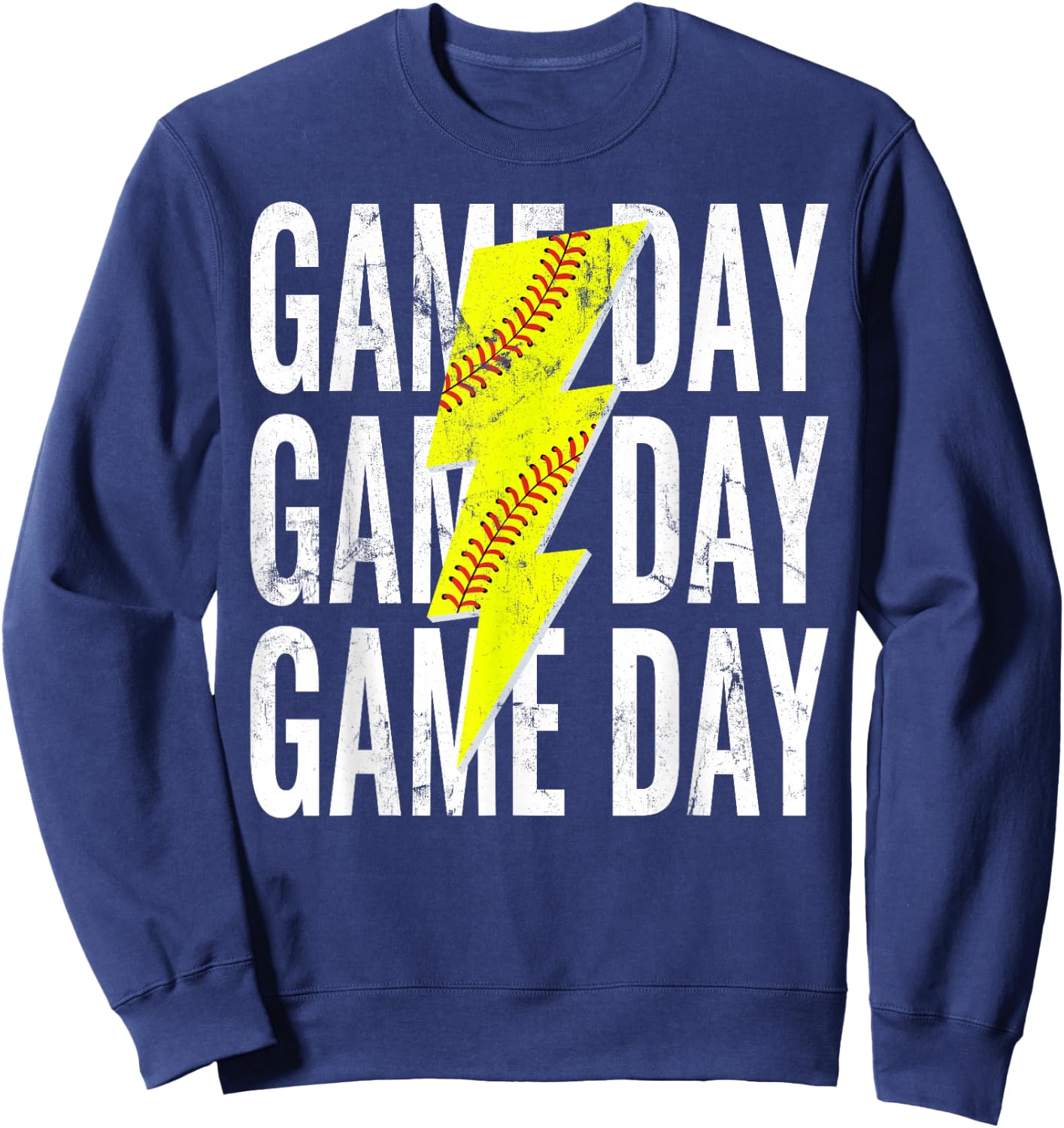 Women's Softball Mom Leopard Game Day Mother's Day Sweatshirt - Sweatshirt | Navy