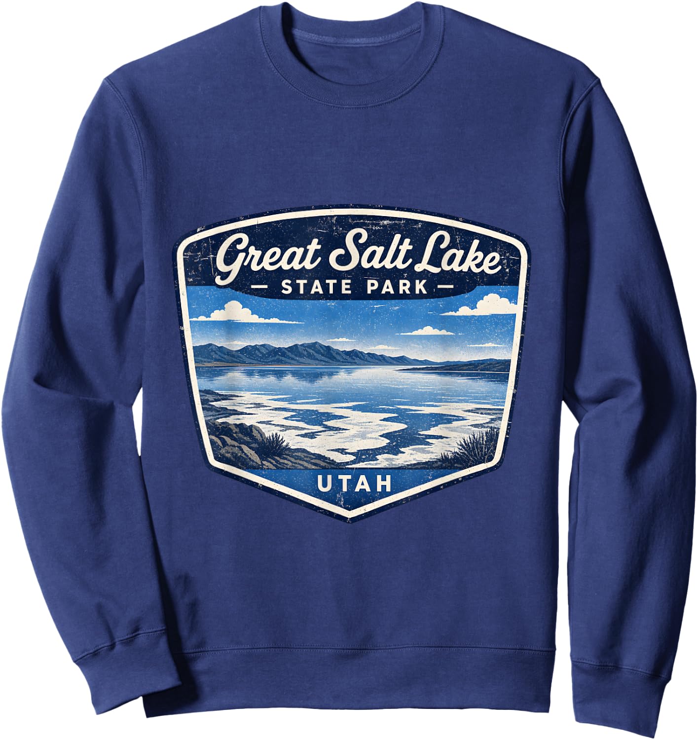 Great Salt Lake State Park Utah Outdoor Nature Travel Sweatshirt - Sweatshirt | Navy