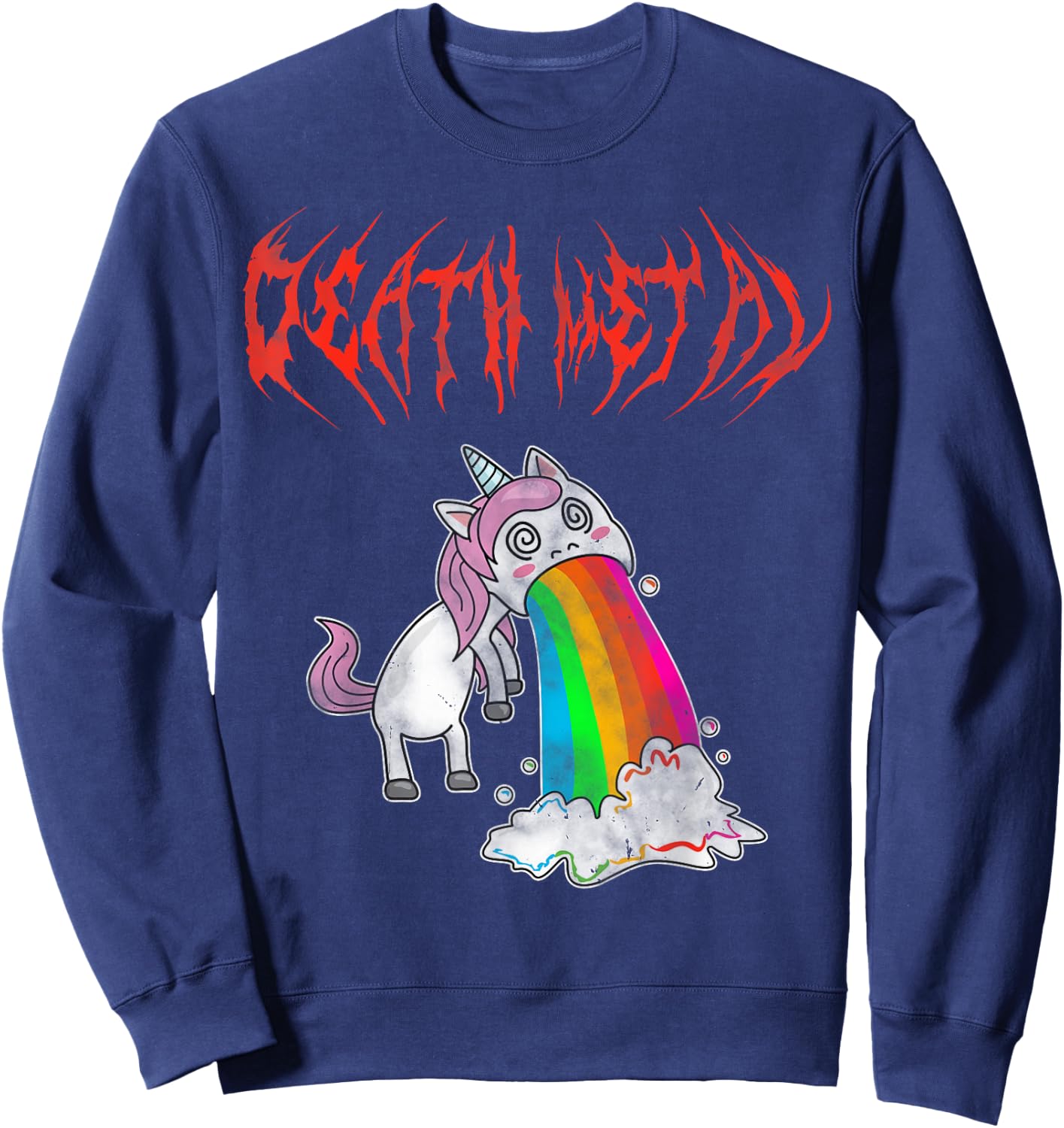 Metal Festival Metalhead Unicorn Death Metal Metalcore , black Sweatshirt - Sweatshirt | Navy