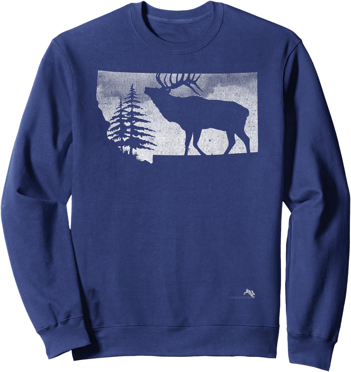 Montana Elk Hunter Sweatshirt - Sweatshirt | Navy