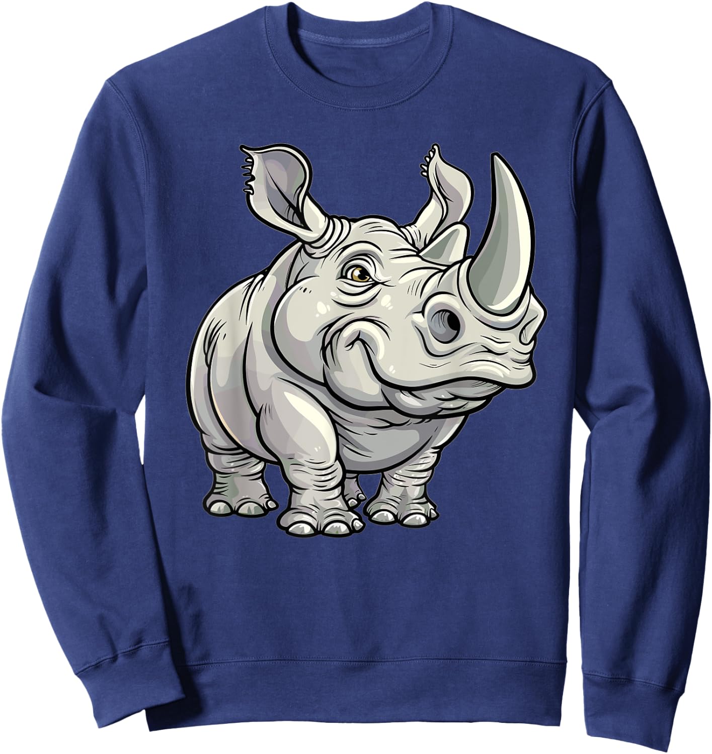 Cartoon Rhino I Rhino for Kids Sweatshirt - Sweatshirt | Navy