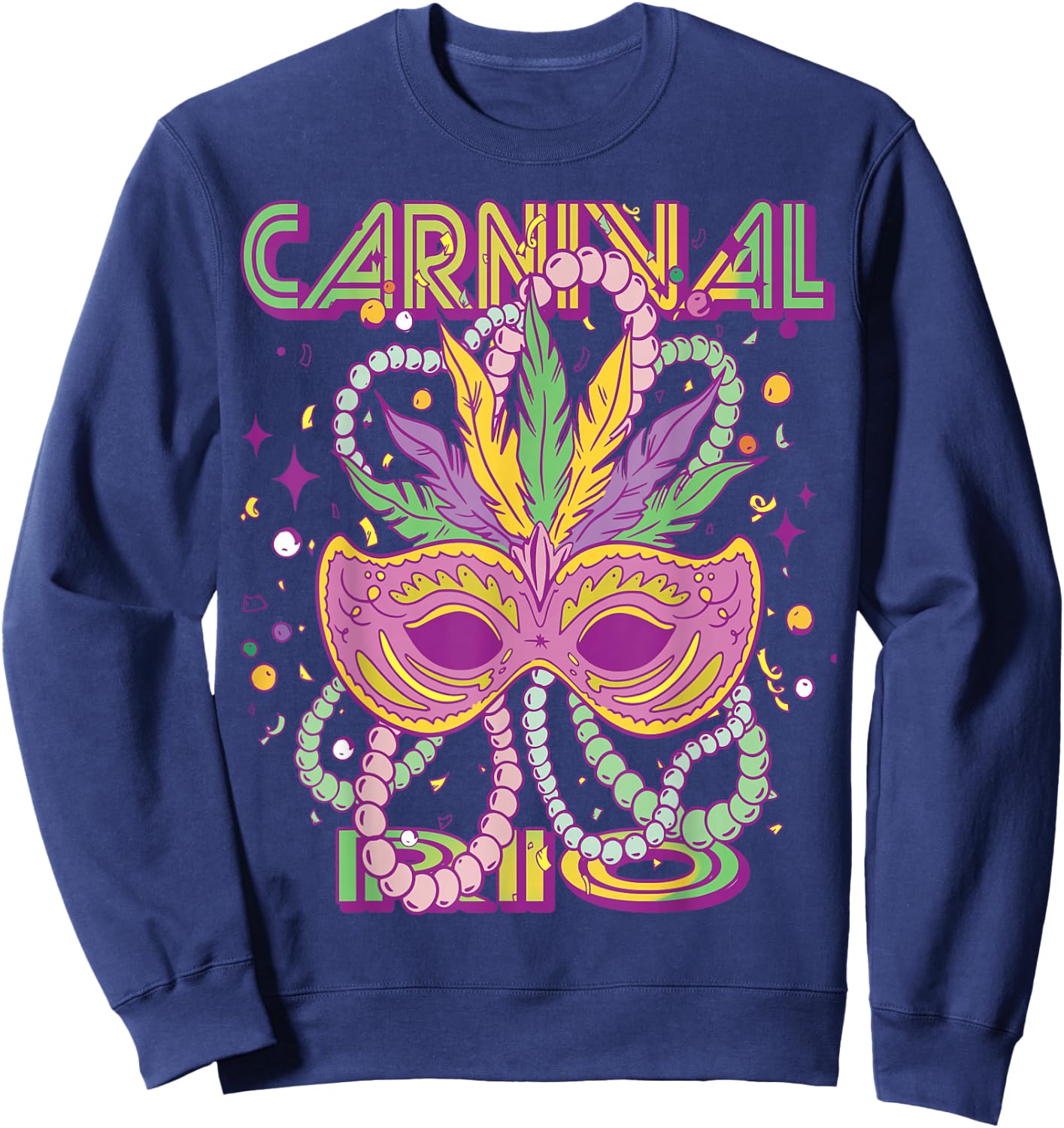Carnival Costume Rio Brazil Souvenir Carnival , black Sweatshirt - Sweatshirt | Navy