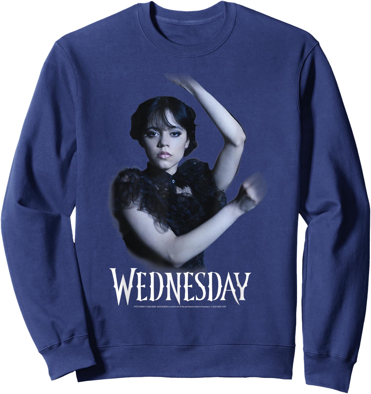 Wednesday Funny Dance Scene Real Photo Portrait , black Sweatshirt - Sweatshirt | Navy