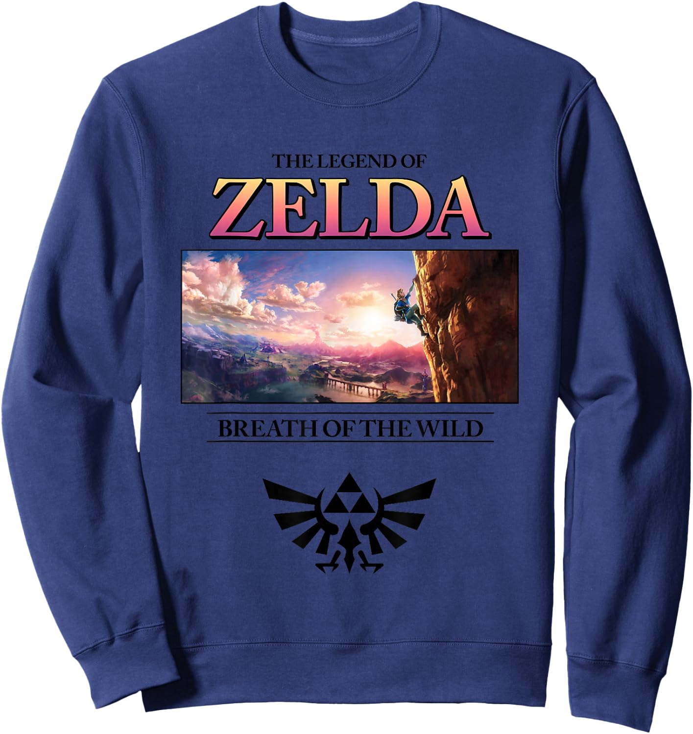 The Legend of Zelda Breath of the Wild Sky Panel Sweatshirt - Sweatshirt | Navy
