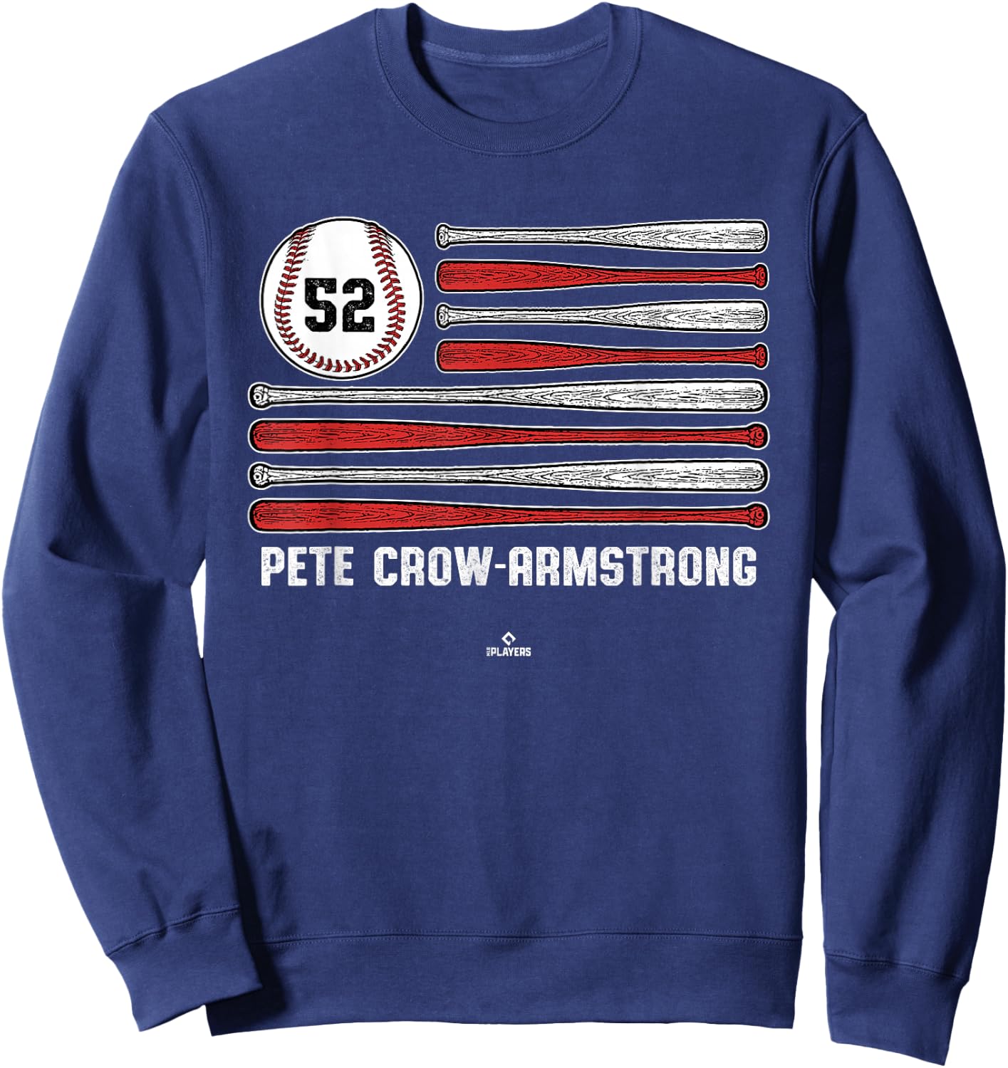 Baseball American Flag Pete Crow-Armstrong Chicago Baseball Sweatshirt - Sweatshirt | Navy