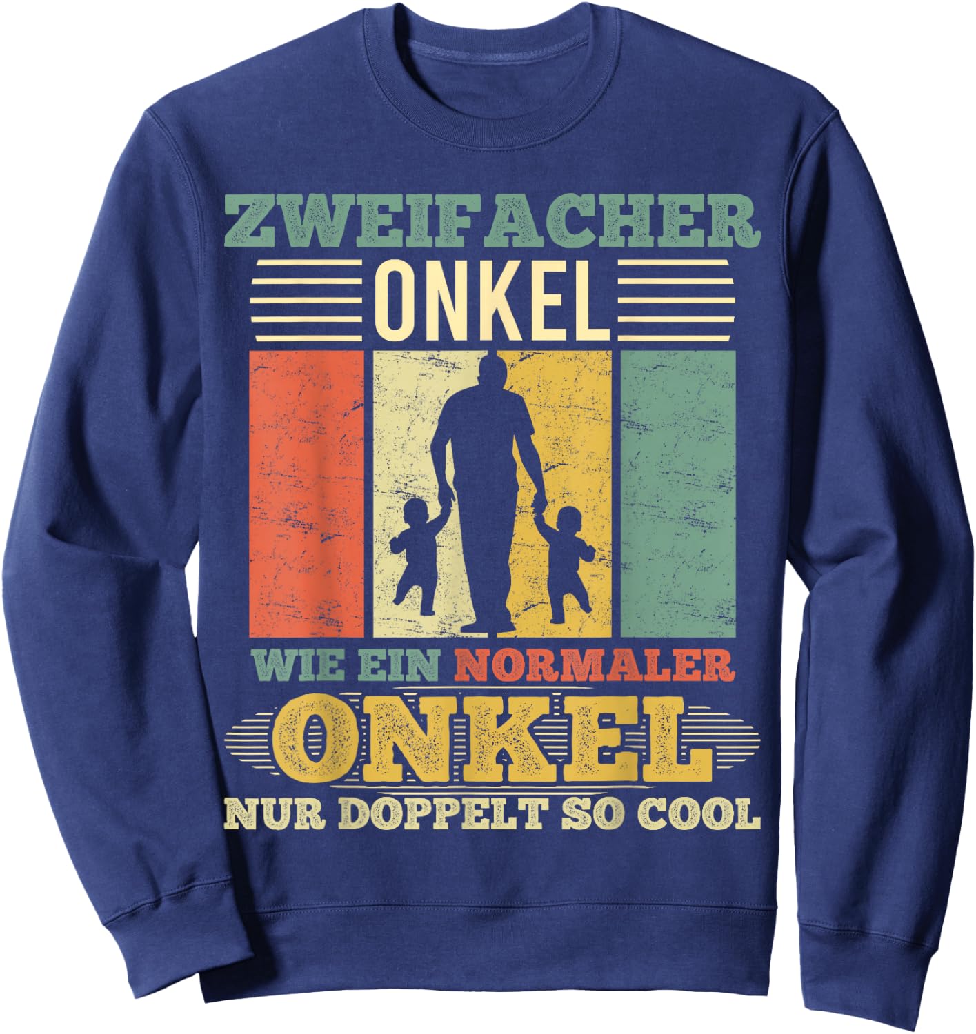 Men's Double Uncle Normal Uncle "Only Double So Cool", black Sweatshirt - Sweatshirt | Navy