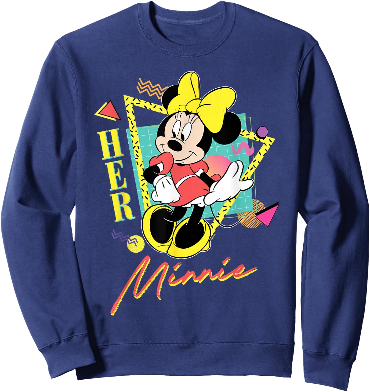 Disney Minnie Mouse Retro '90s Couples Matching Her Minnie Sweatshirt - Sweatshirt | Navy