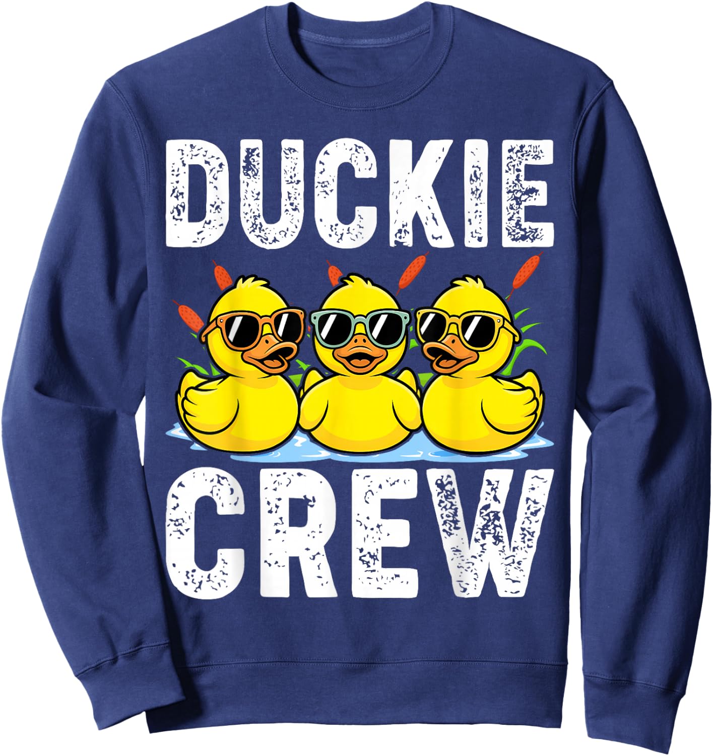 Rubber Duckie Crew Duckling Yellow Rubber Duck Rubber Ducky Sweatshirt - Sweatshirt | Navy