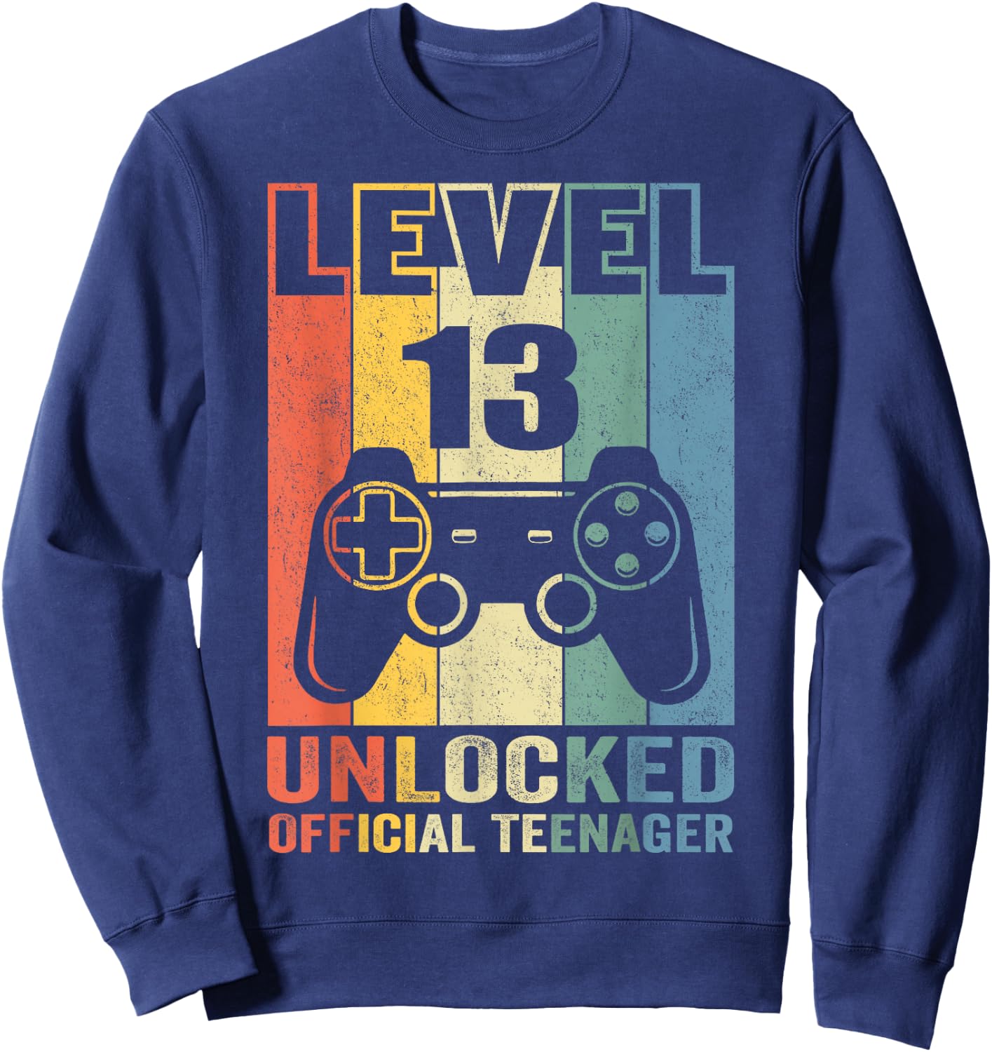 Official Teenager 13th Birthday Gift Level 13 Unlocked Sweatshirt - Sweatshirt | Navy