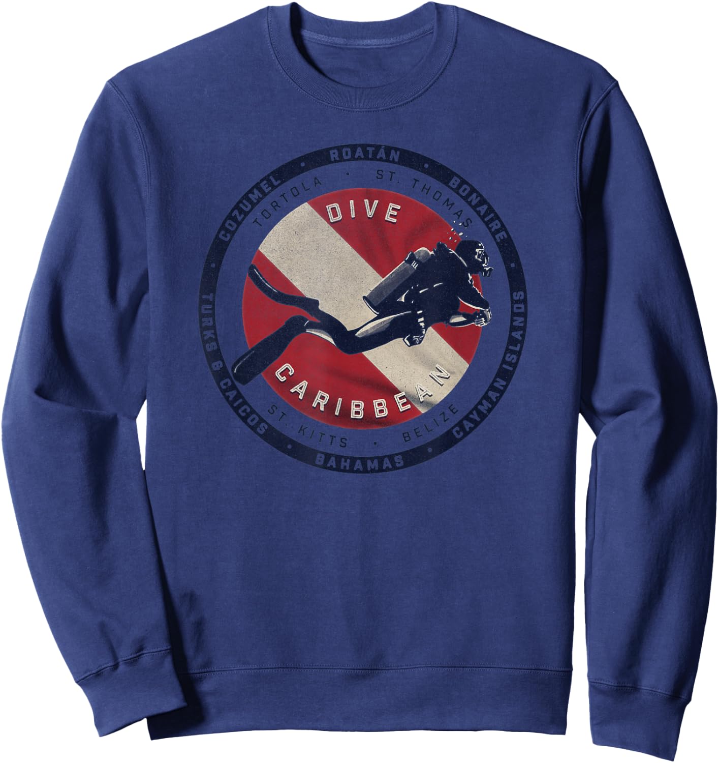Scuba Dive Caribbean Sweatshirt - Sweatshirt | Navy
